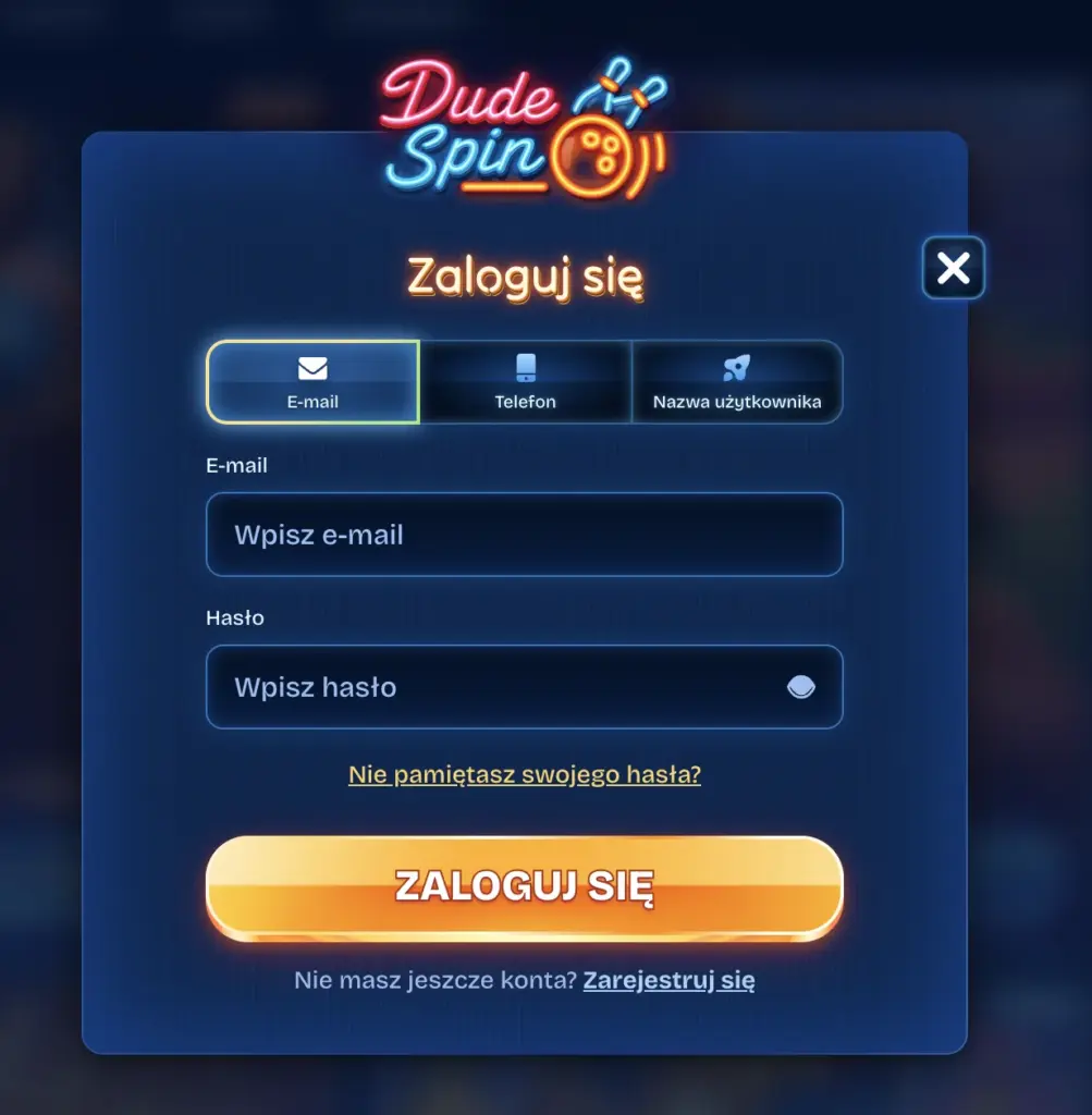 Dudespin - łatwa rejestracja i dostęp do wyjątkowych treści. Dołącz już dziś!